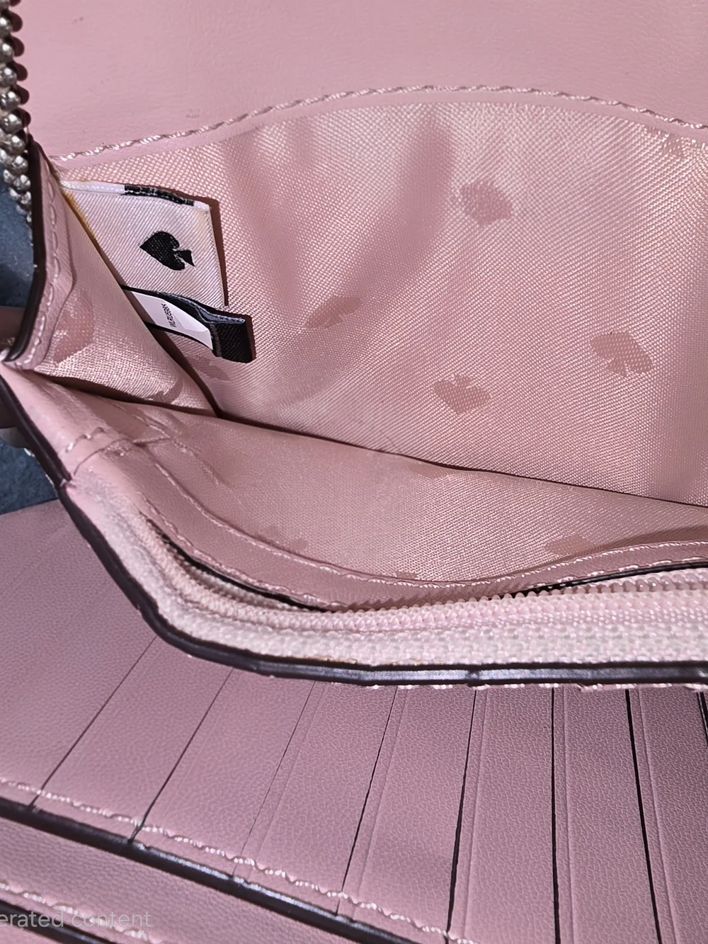 Kate Spade Pink & White Leather Crossbody Wallet Spring colors - Picture 7 of 12